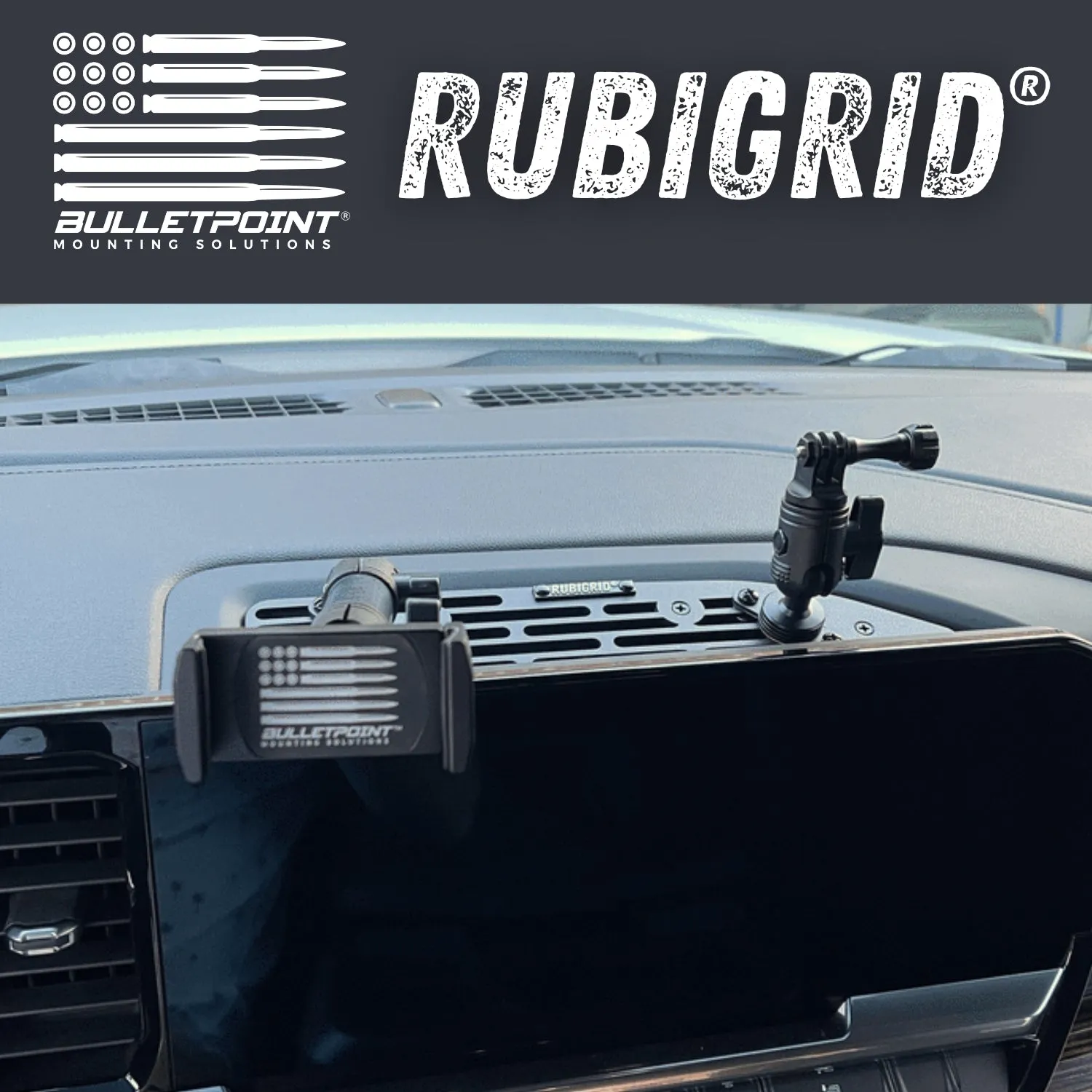 RubiGrid® 2022  GMC Sierra   Chevrolet Silverado Dash Mount 13.4" Screen