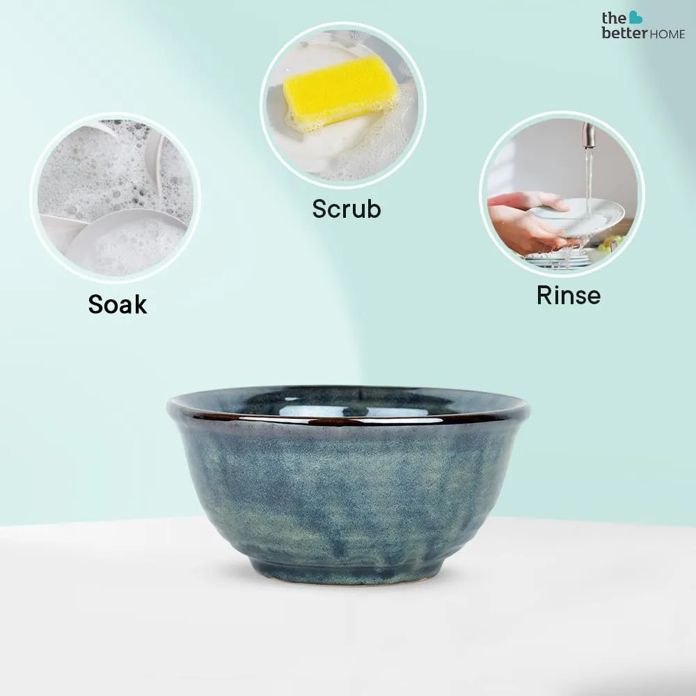 The Better Home Terra Series Ceramic Serving Bowl | Ramen Soup Bowl Microwave Safe | Scratch Resistant | Stain Proof