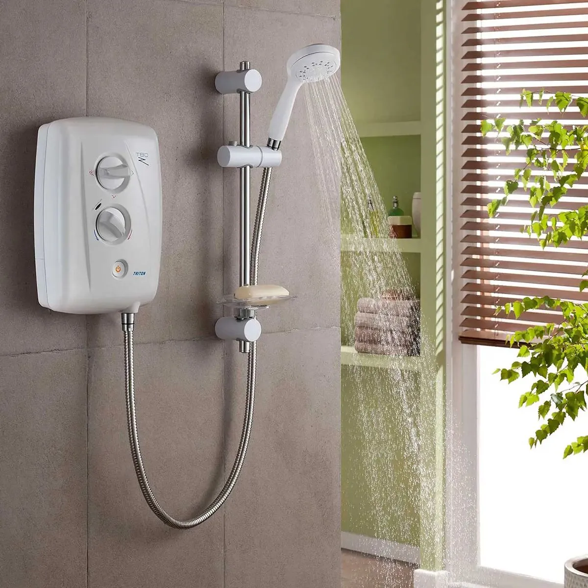 Triton T80Z Fast-Fit 8.5kW Electric Shower in White - SP8008ZFF
