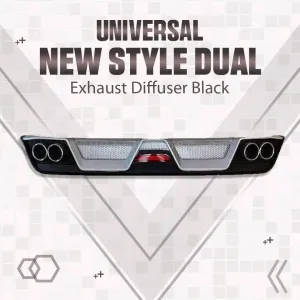 Universal New Style Dual Exhaust Diffuser Black