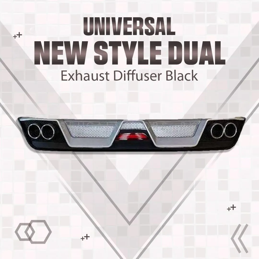 Universal New Style Dual Exhaust Diffuser Black