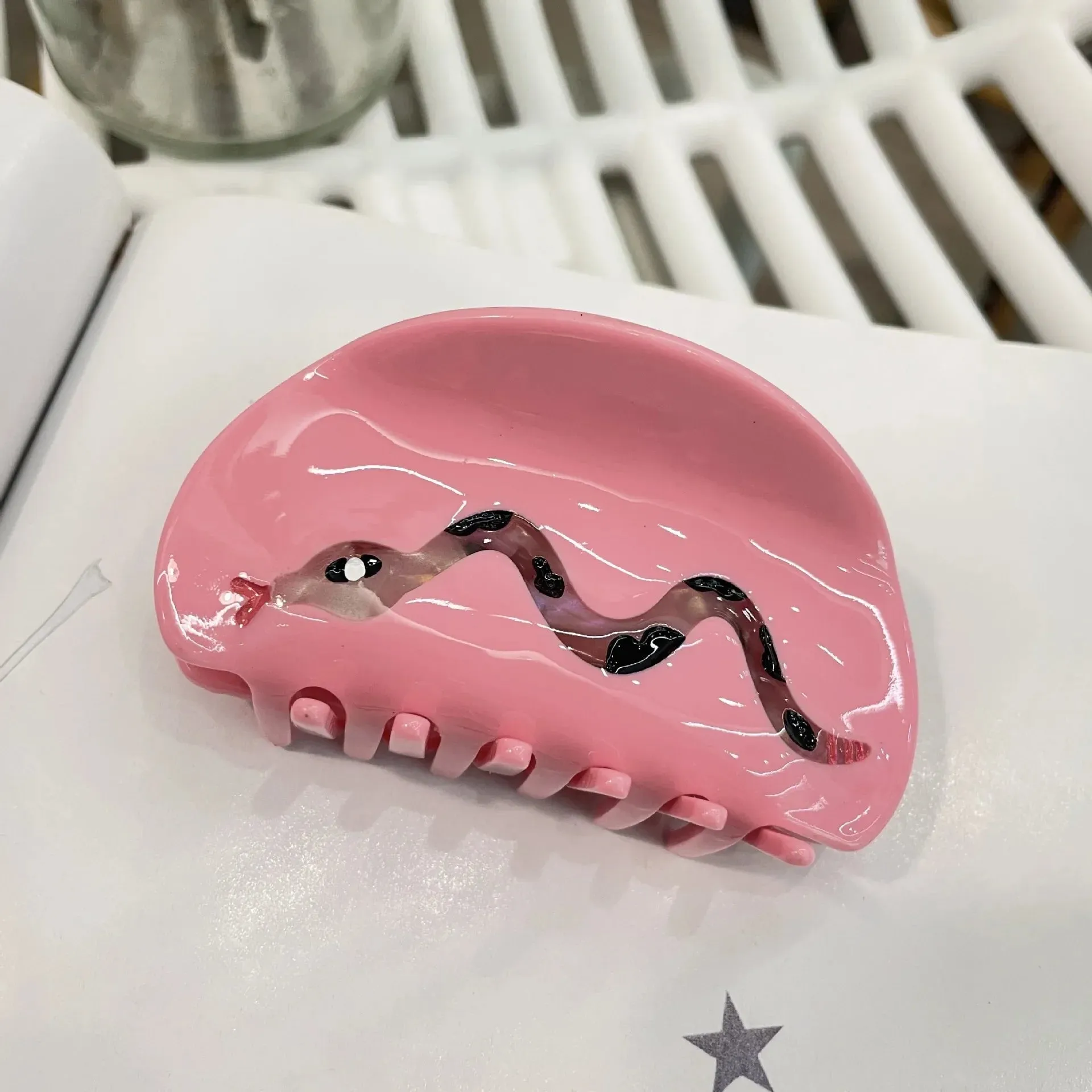 VAIGE Acetate Lion Hair Claw Clip - Cartoon Animal Design Hair Accessory for Casual Wear