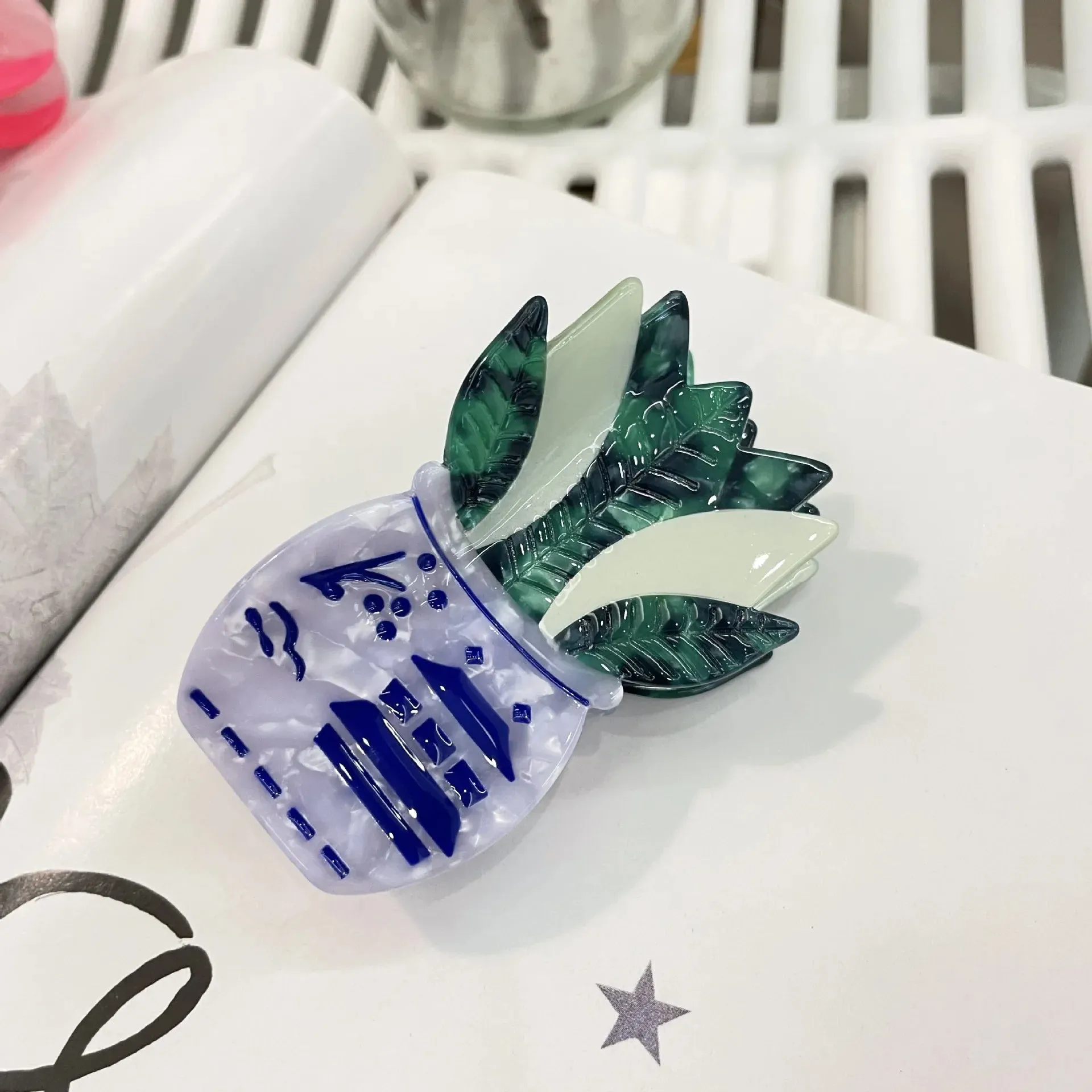 VAIGE Acetate Lion Hair Claw Clip - Cartoon Animal Design Hair Accessory for Casual Wear