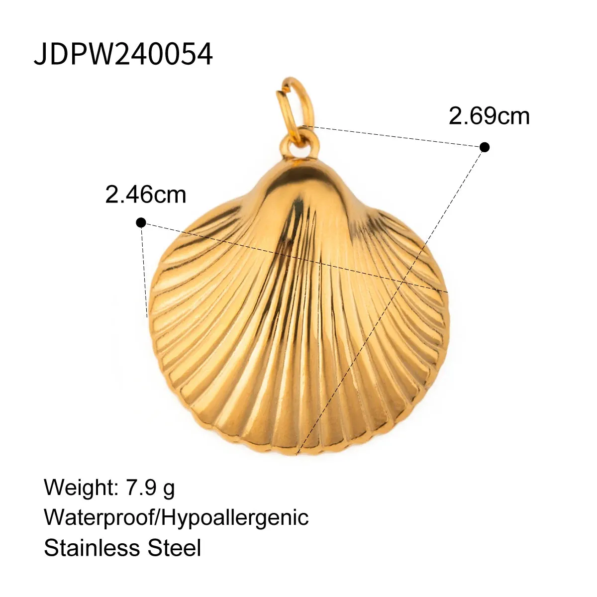 VAIGE Conch Sea Shell and Starfish Stainless Steel Charm for DIY Jewelry Crafting - Perfect for Handmade Necklaces and Unique Accessories