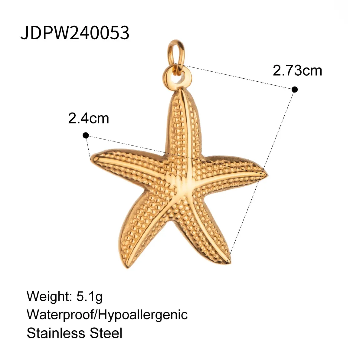 VAIGE Conch Sea Shell and Starfish Stainless Steel Charm for DIY Jewelry Crafting - Perfect for Handmade Necklaces and Unique Accessories