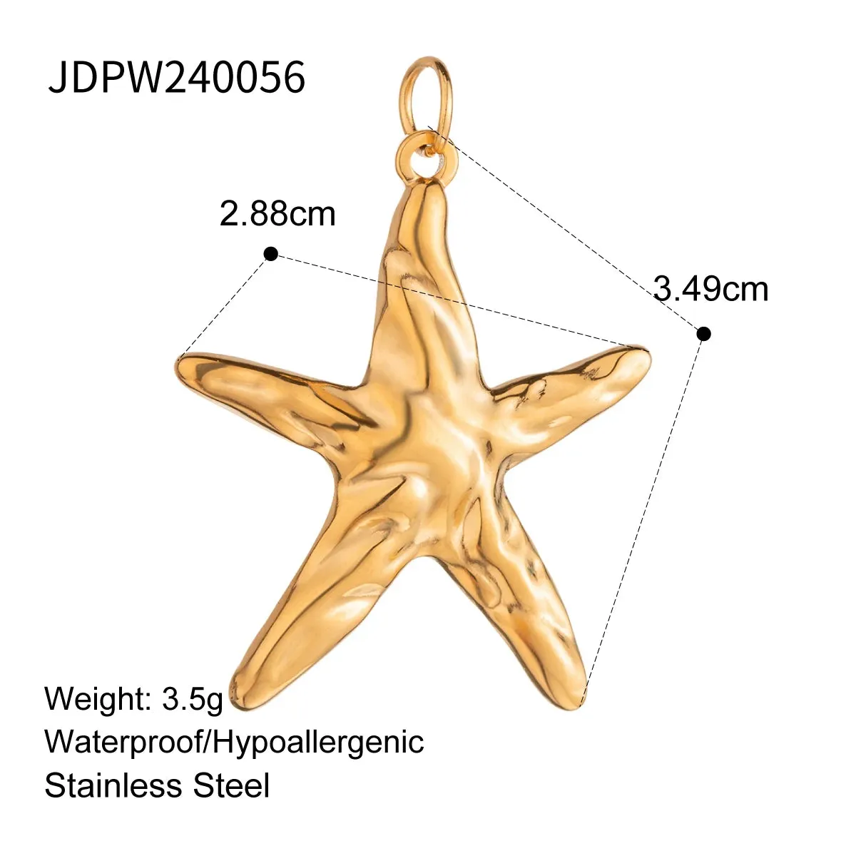 VAIGE Conch Sea Shell and Starfish Stainless Steel Charm for DIY Jewelry Crafting - Perfect for Handmade Necklaces and Unique Accessories