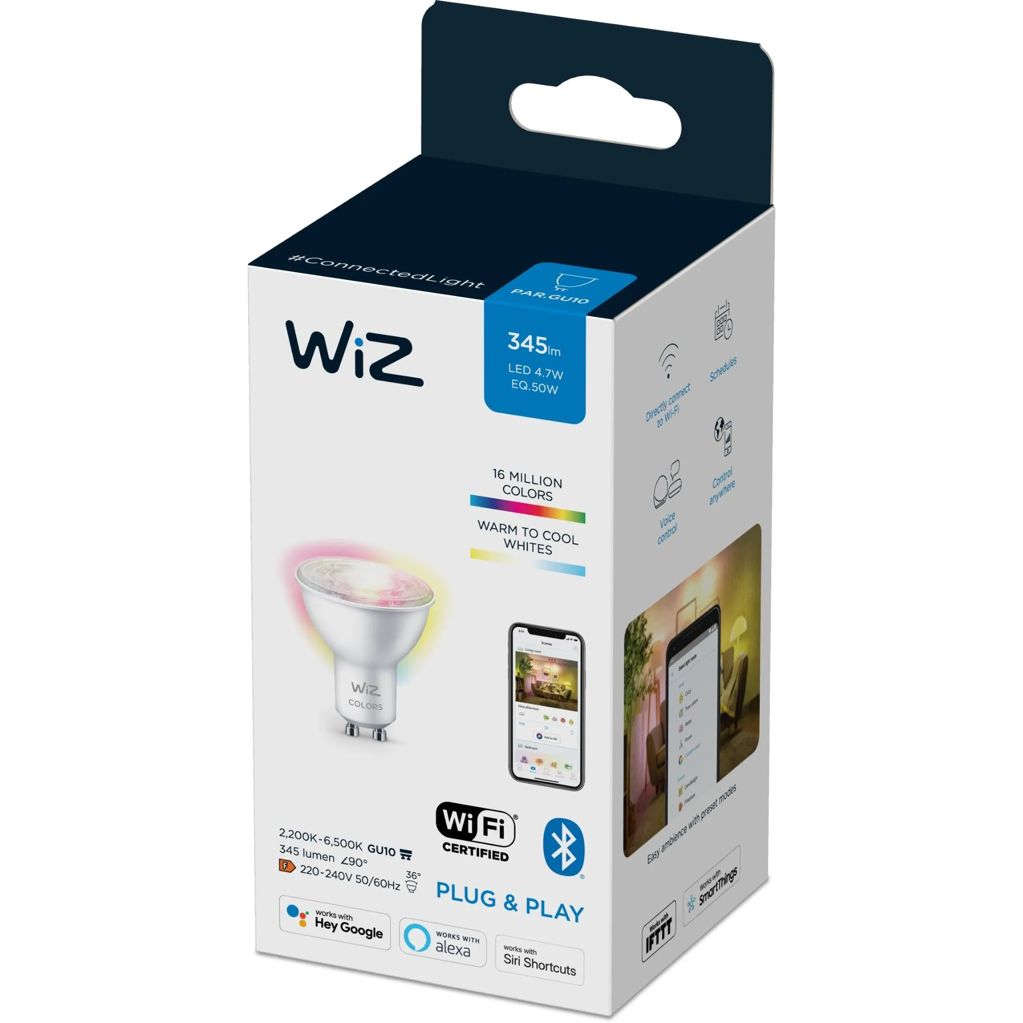 WiZ Colour GU10 Smart Downlight