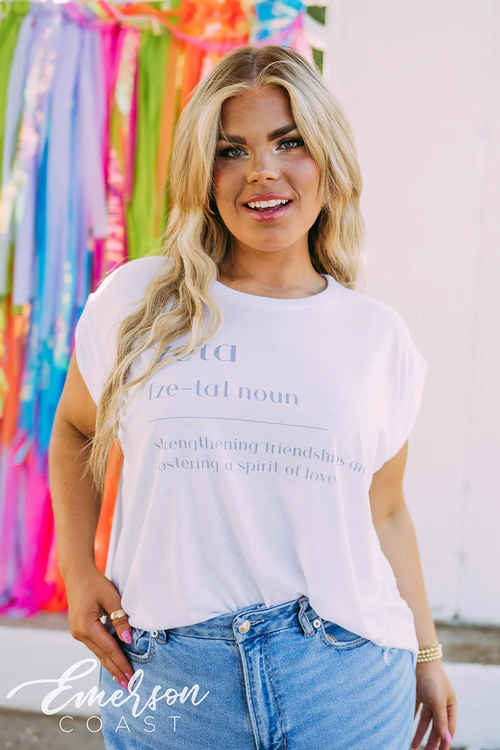 Zeta Definition Rolled Cuff Tee