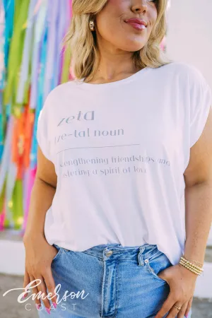 Zeta Definition Rolled Cuff Tee