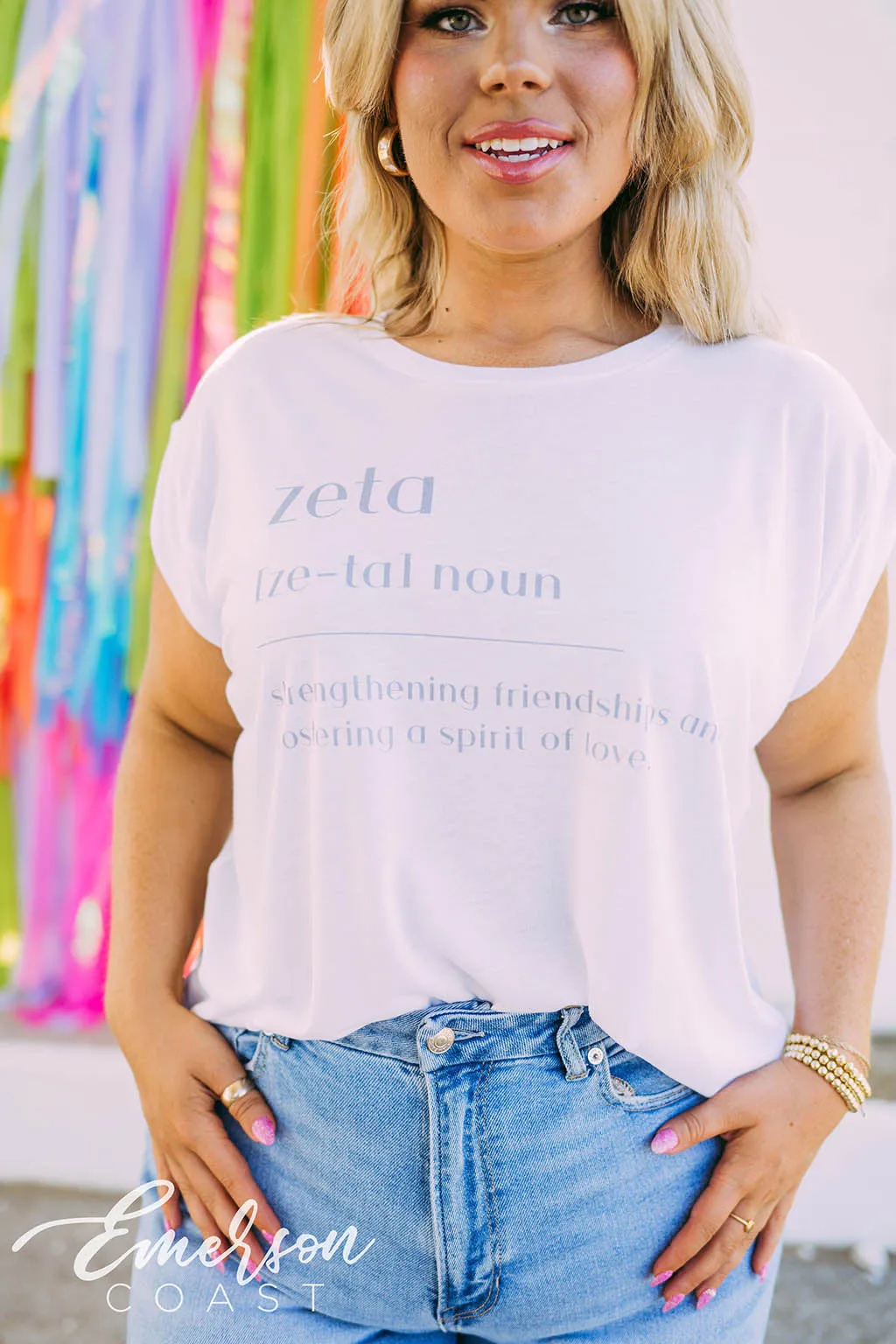 Zeta Definition Rolled Cuff Tee