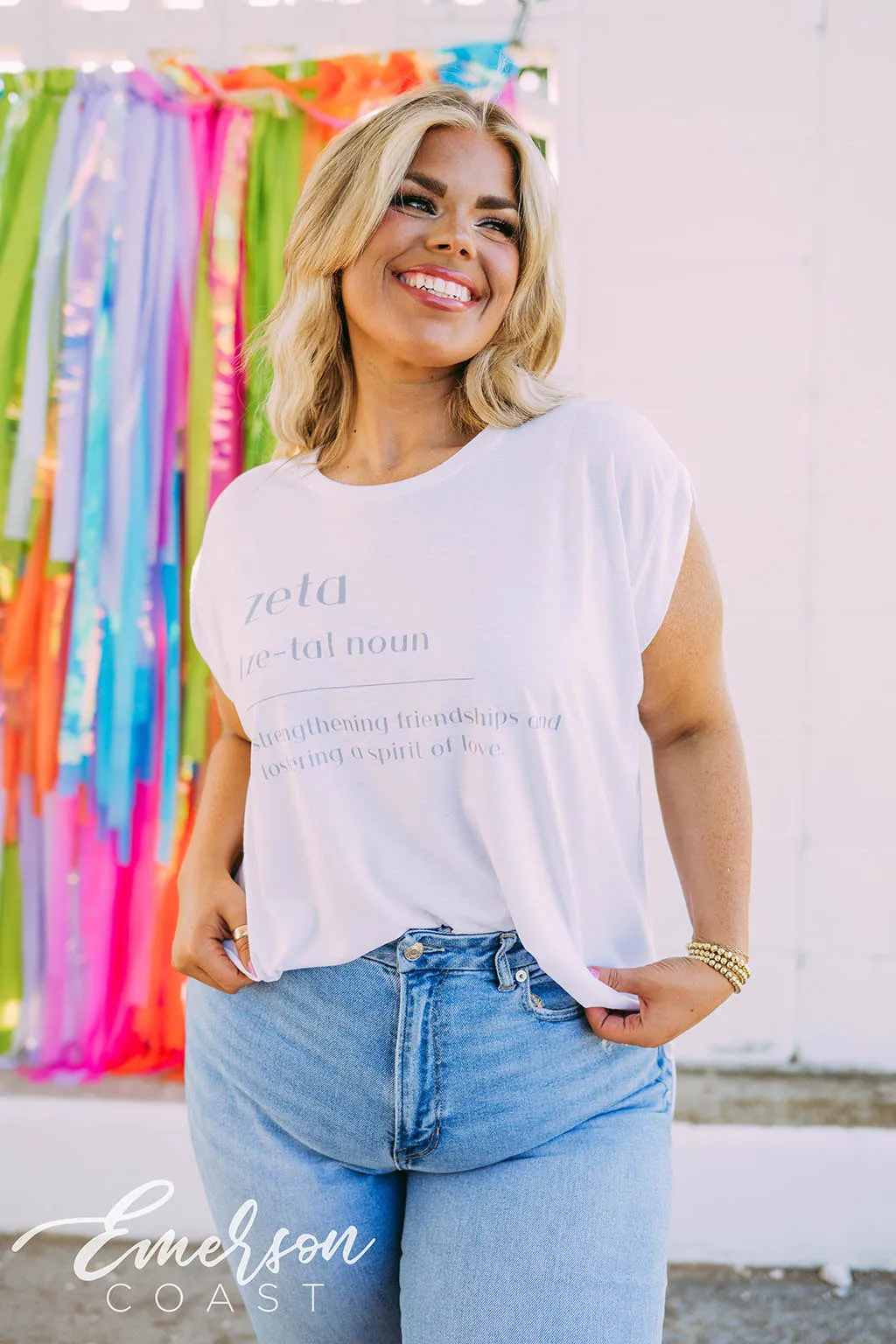 Zeta Definition Rolled Cuff Tee