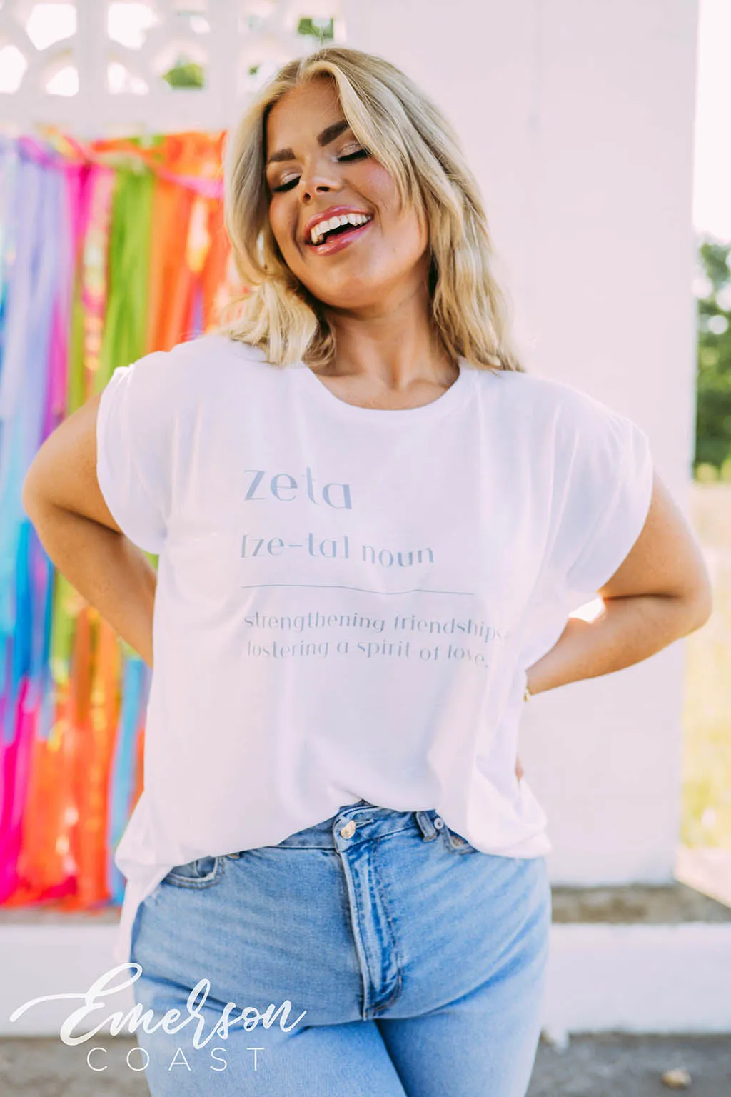 Zeta Definition Rolled Cuff Tee